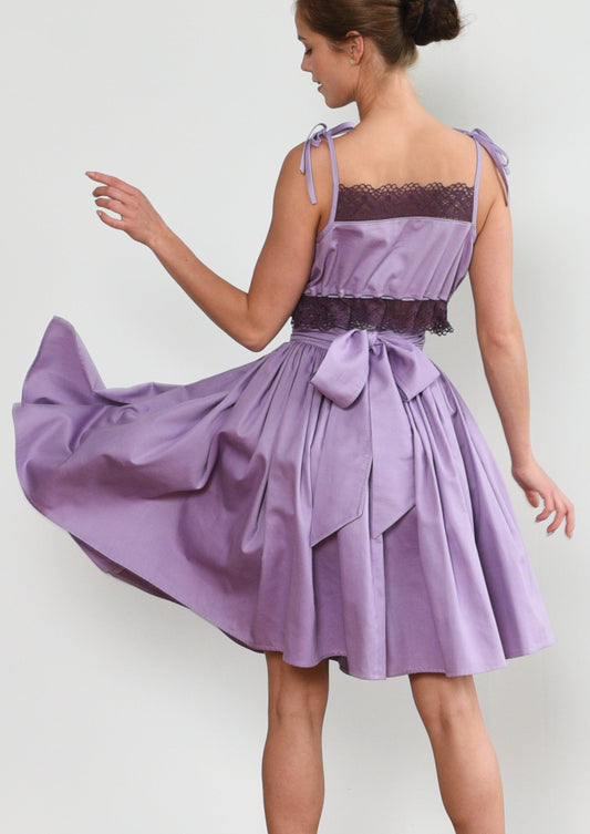 Alice in Wonderland Full Circle Wrap Skirt in Lilac