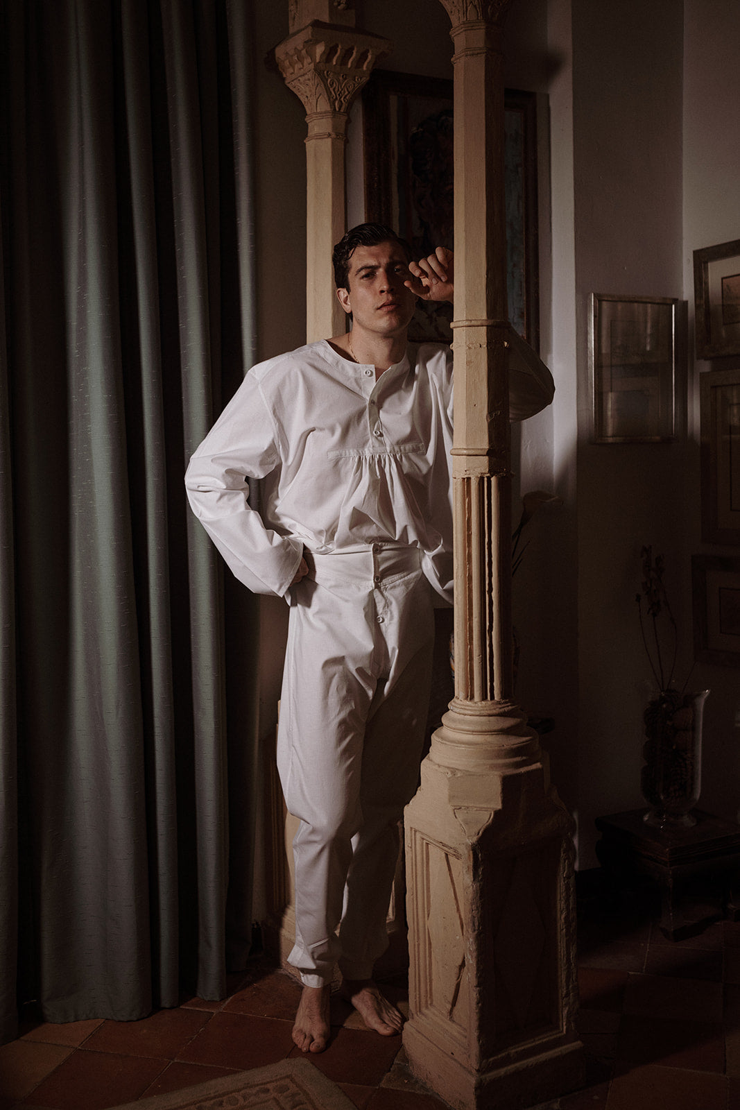 Mr. Darcy's Regency Style White Cotton Shirt