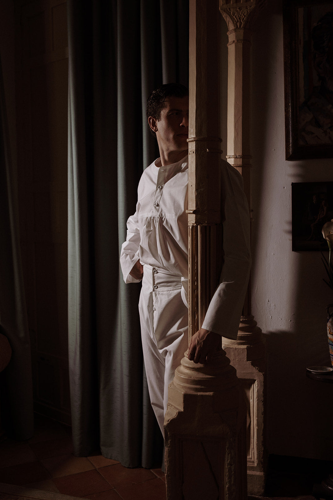 Mr. Darcy's Regency Style White Cotton Shirt