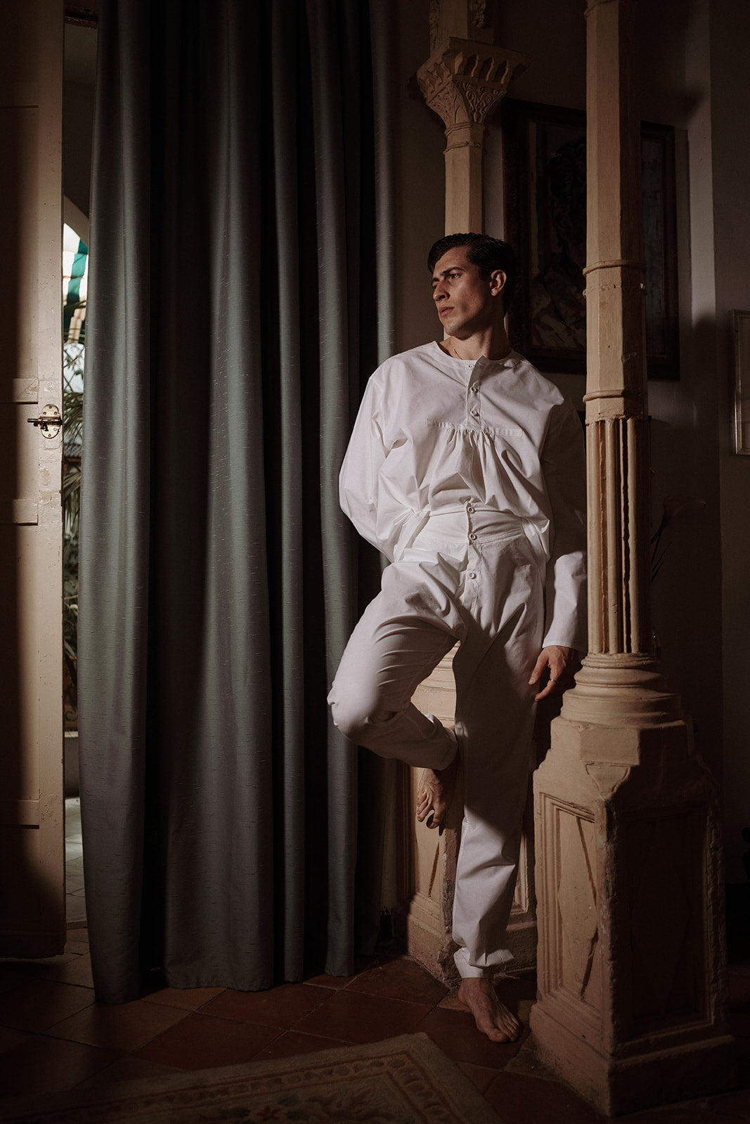 Mr. Darcy's Regency Style White Cotton Shirt