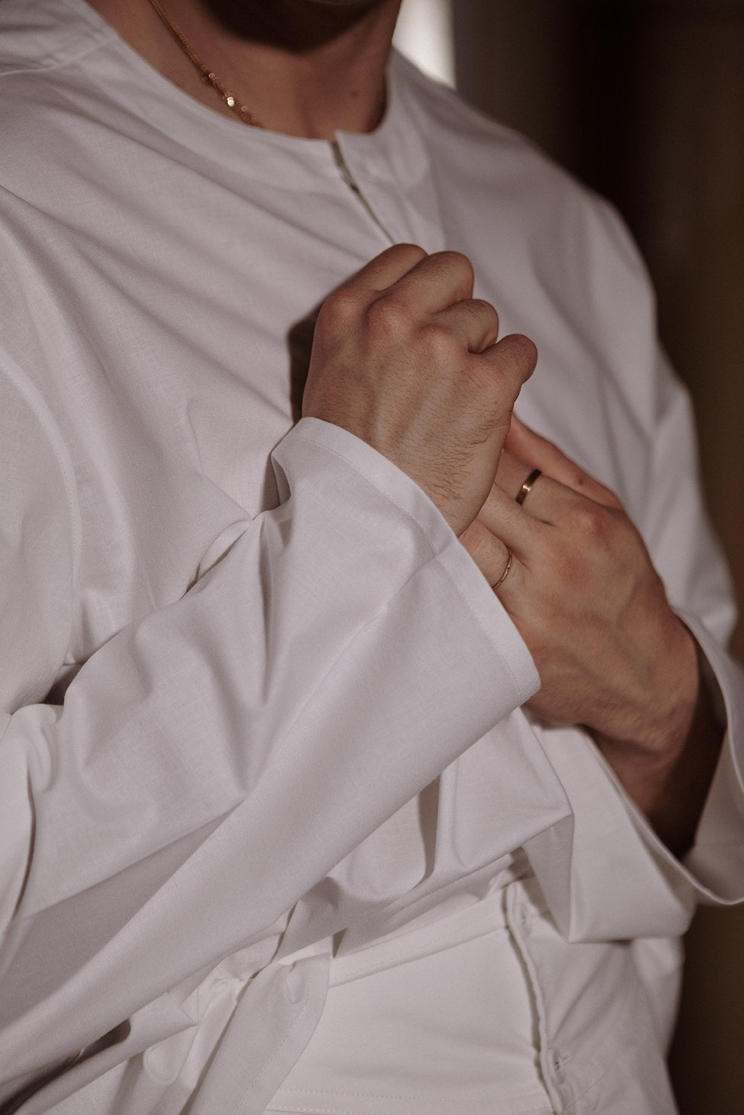 Mr. Darcy's Regency Style White Cotton Shirt