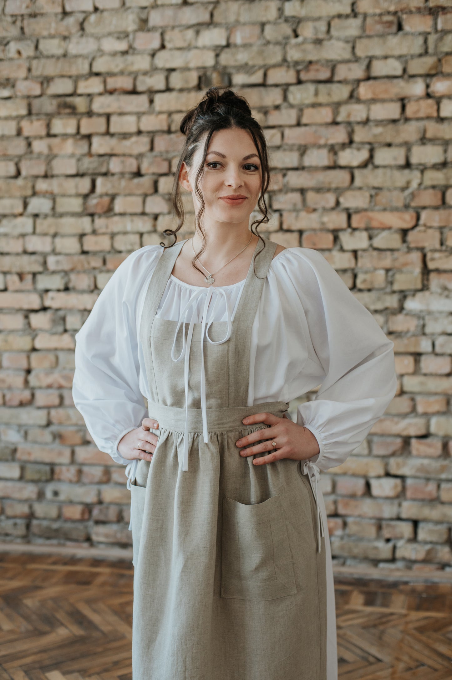 Mrs.Graham Cottage-core Style Linen Apron