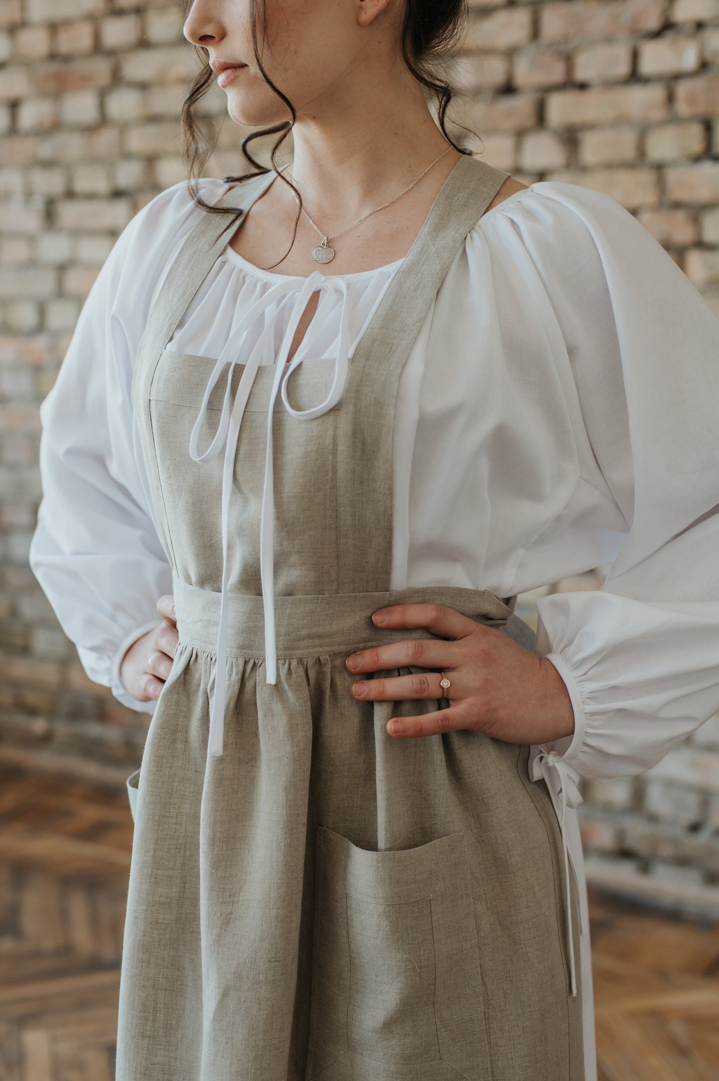 Mrs.Graham Cottage-core Style Linen Apron