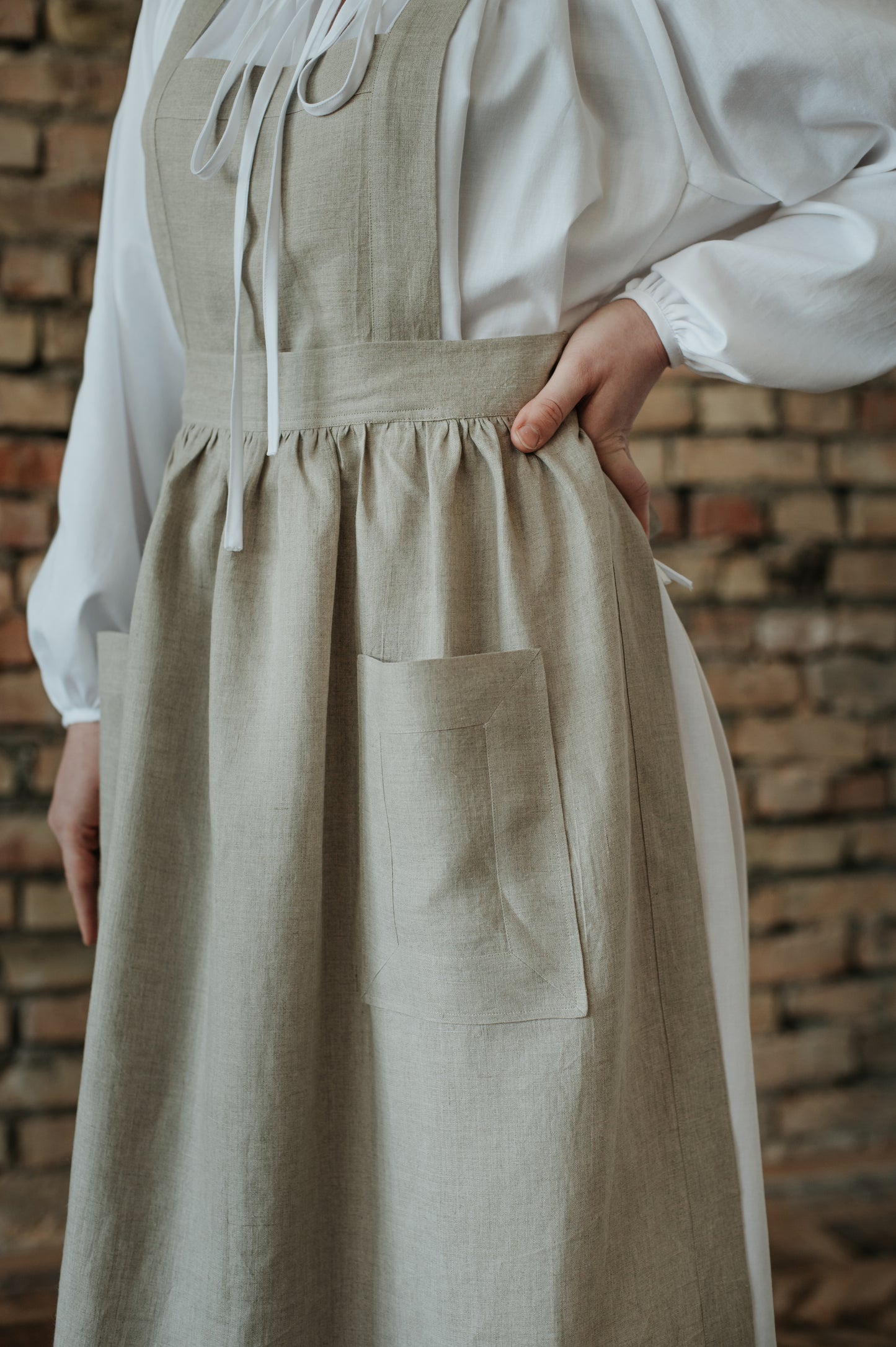 Mrs.Graham Cottage-core Style Linen Apron
