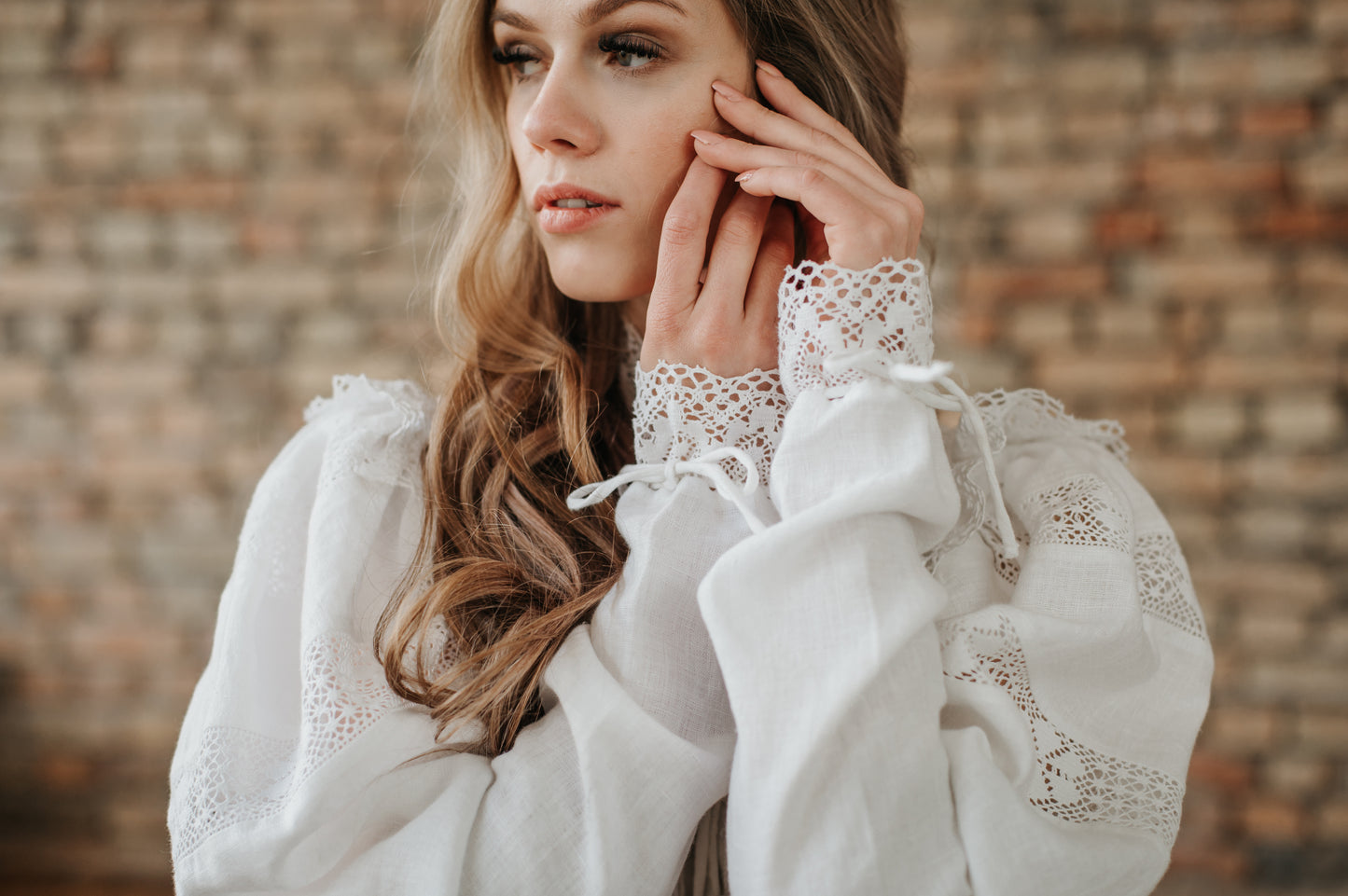 Edwardian linen mini dress