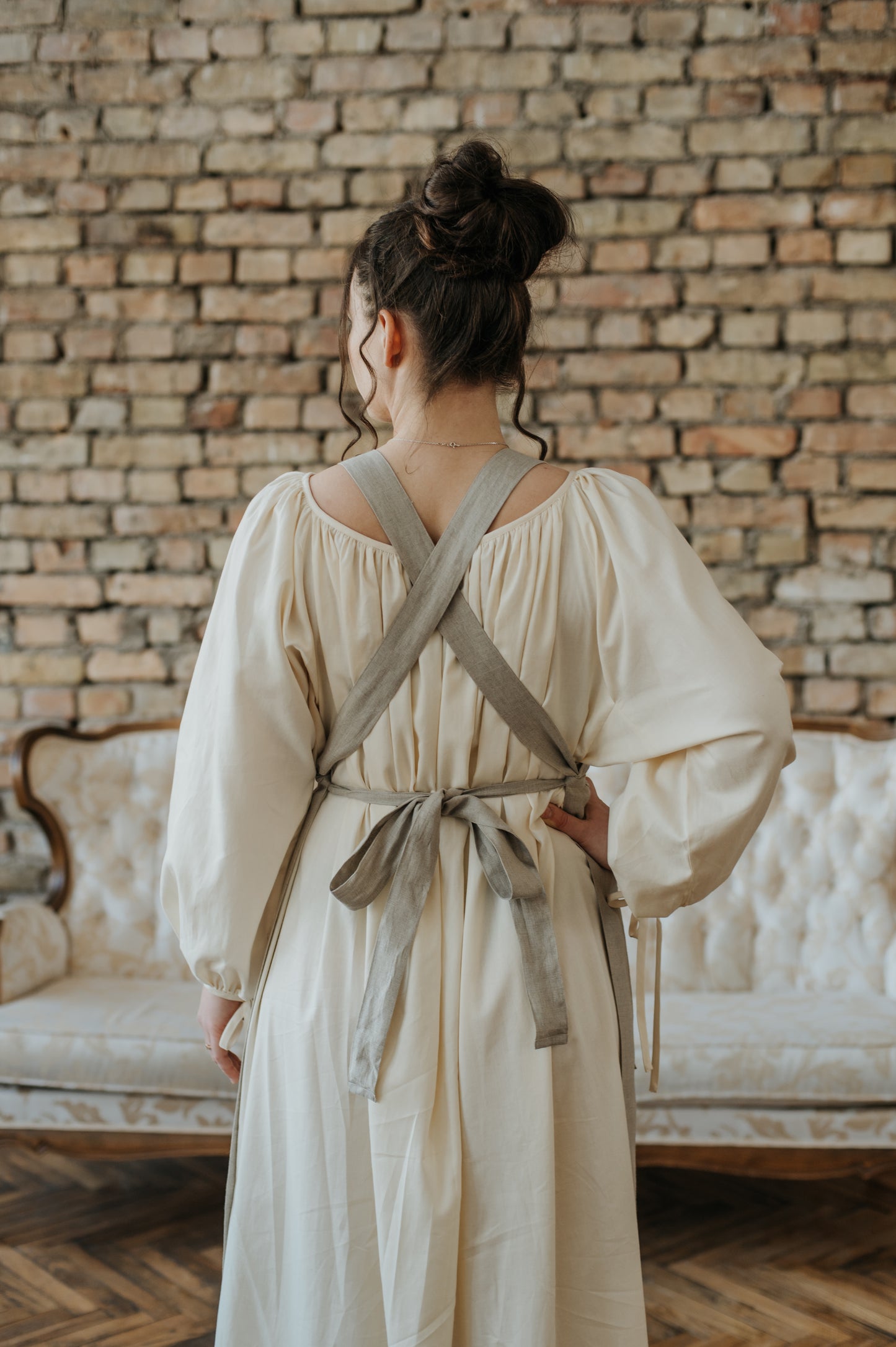 Mrs. Fitzgibbons Vintage Full Linen Apron