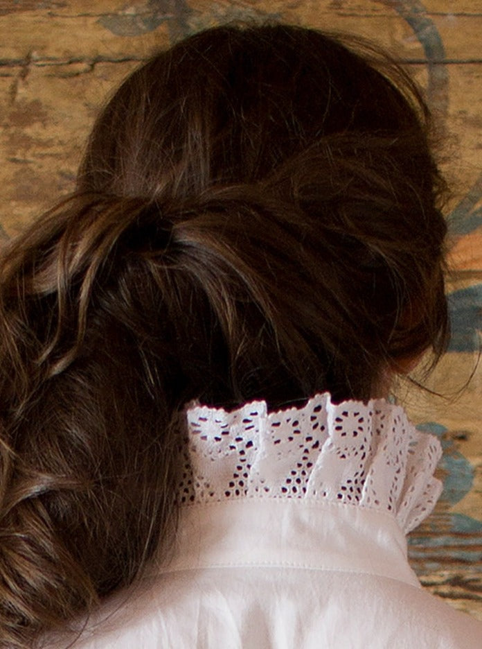 Victorian Inspired Nightgown in White Organic Cotton