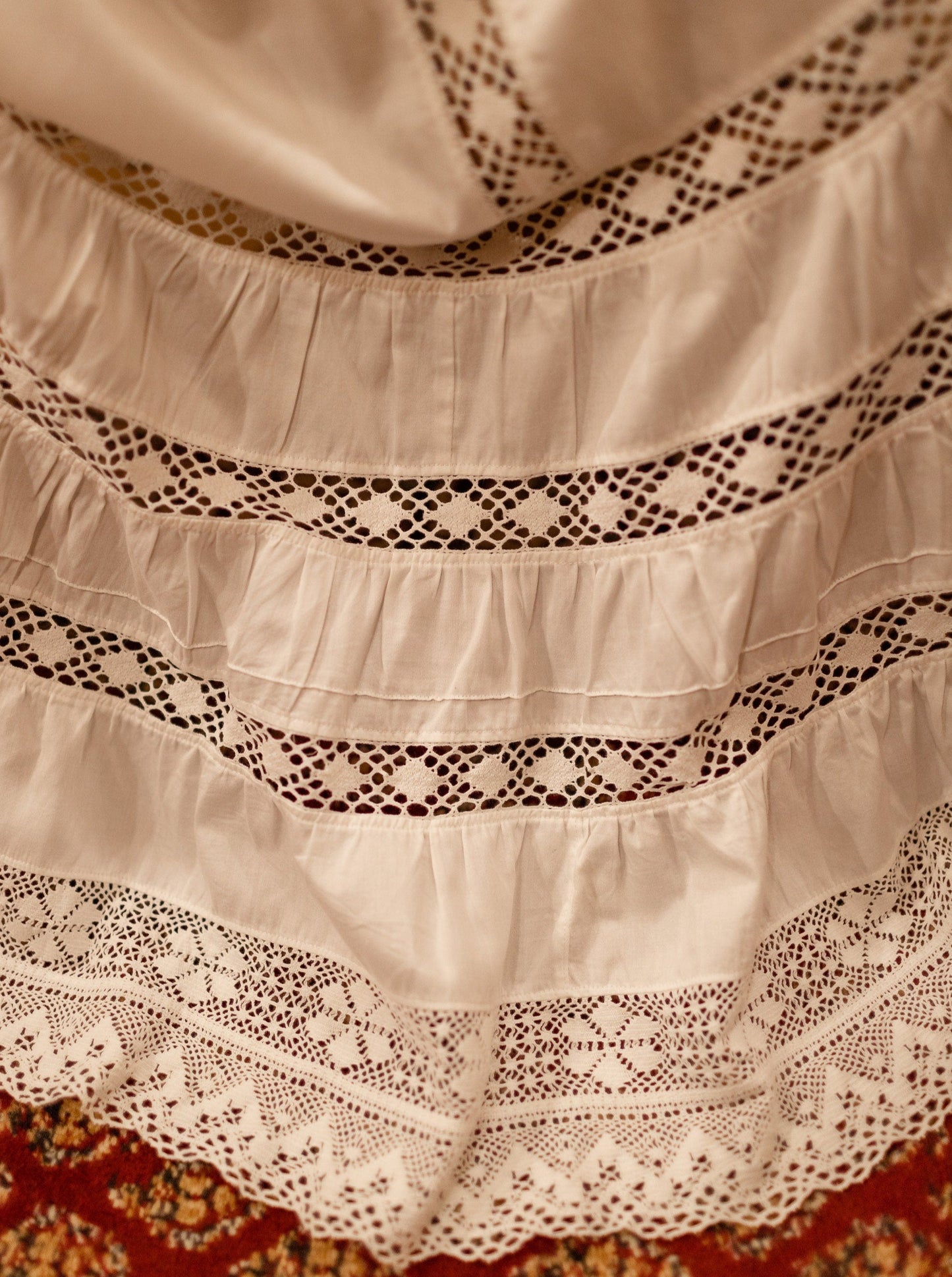 Delicate Beauty - Victorian Inspired Night Gown in White Cotton