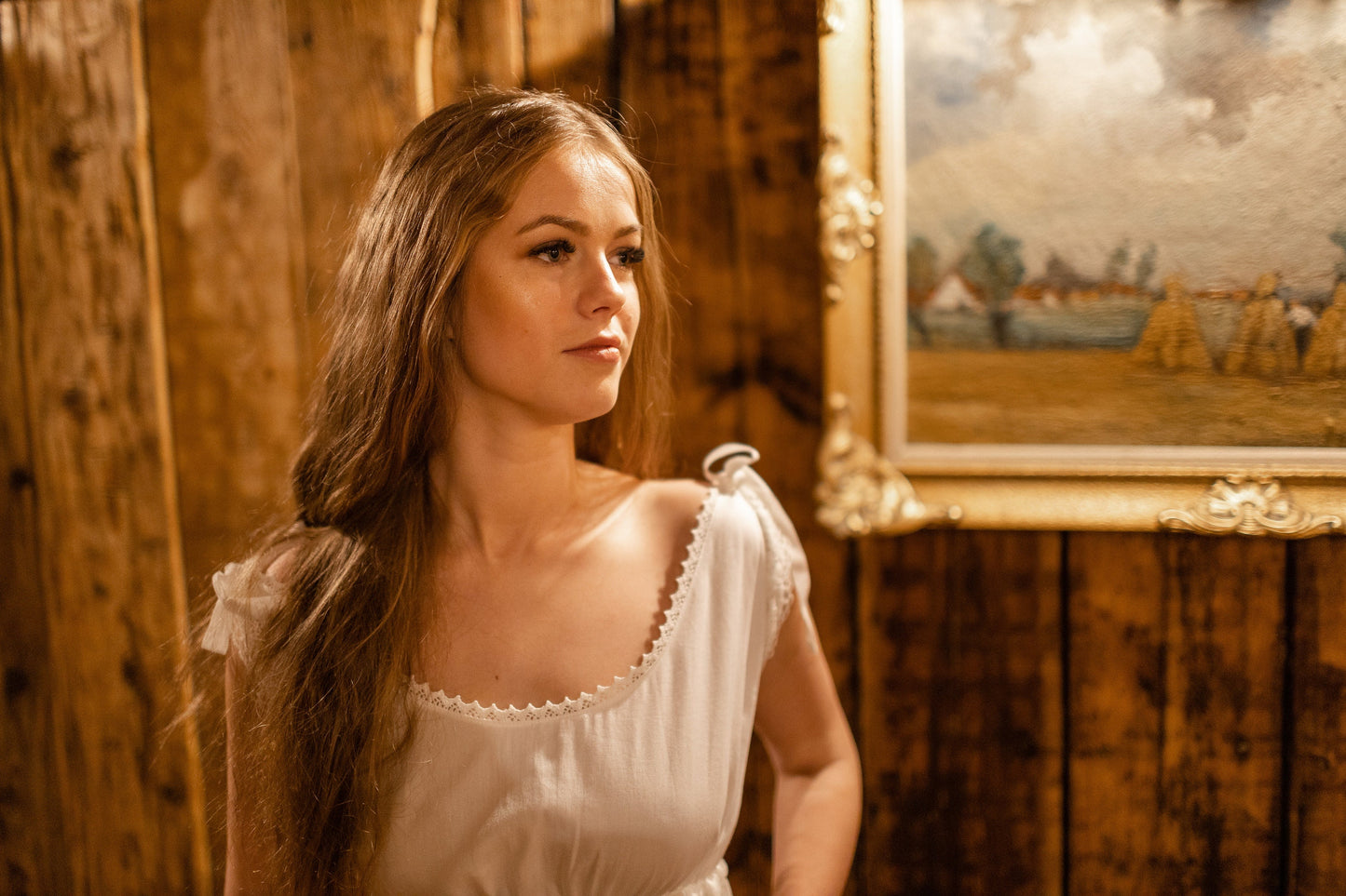 Delicate Beauty - Victorian Inspired Night Gown in White Cotton