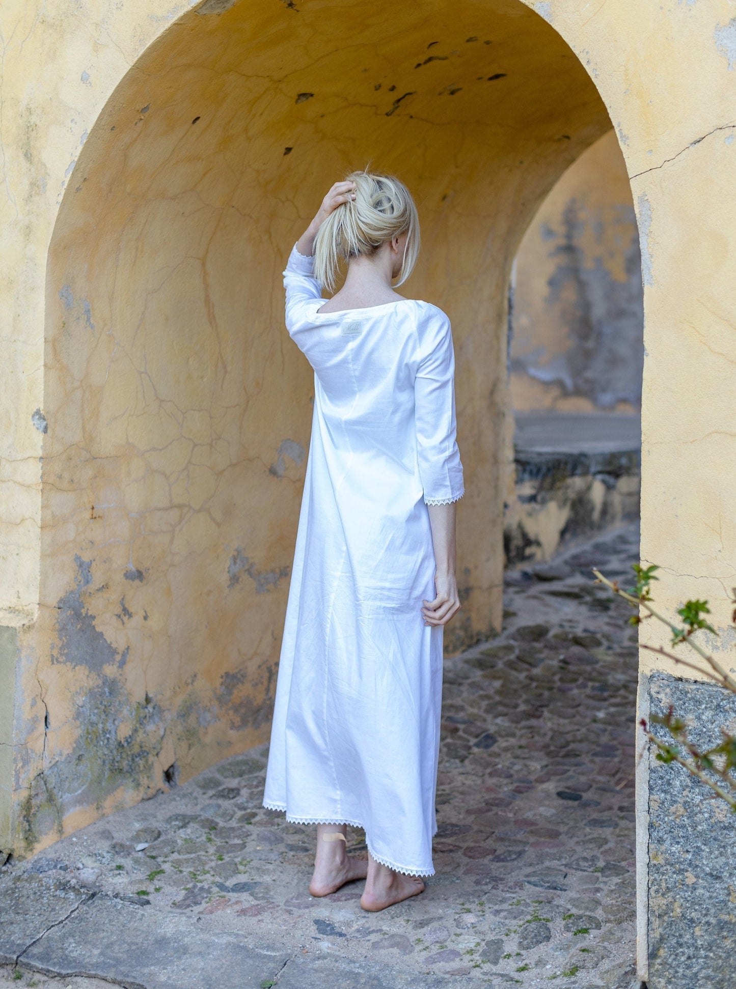 Outlander Dream Maxi Dress in White Cotton