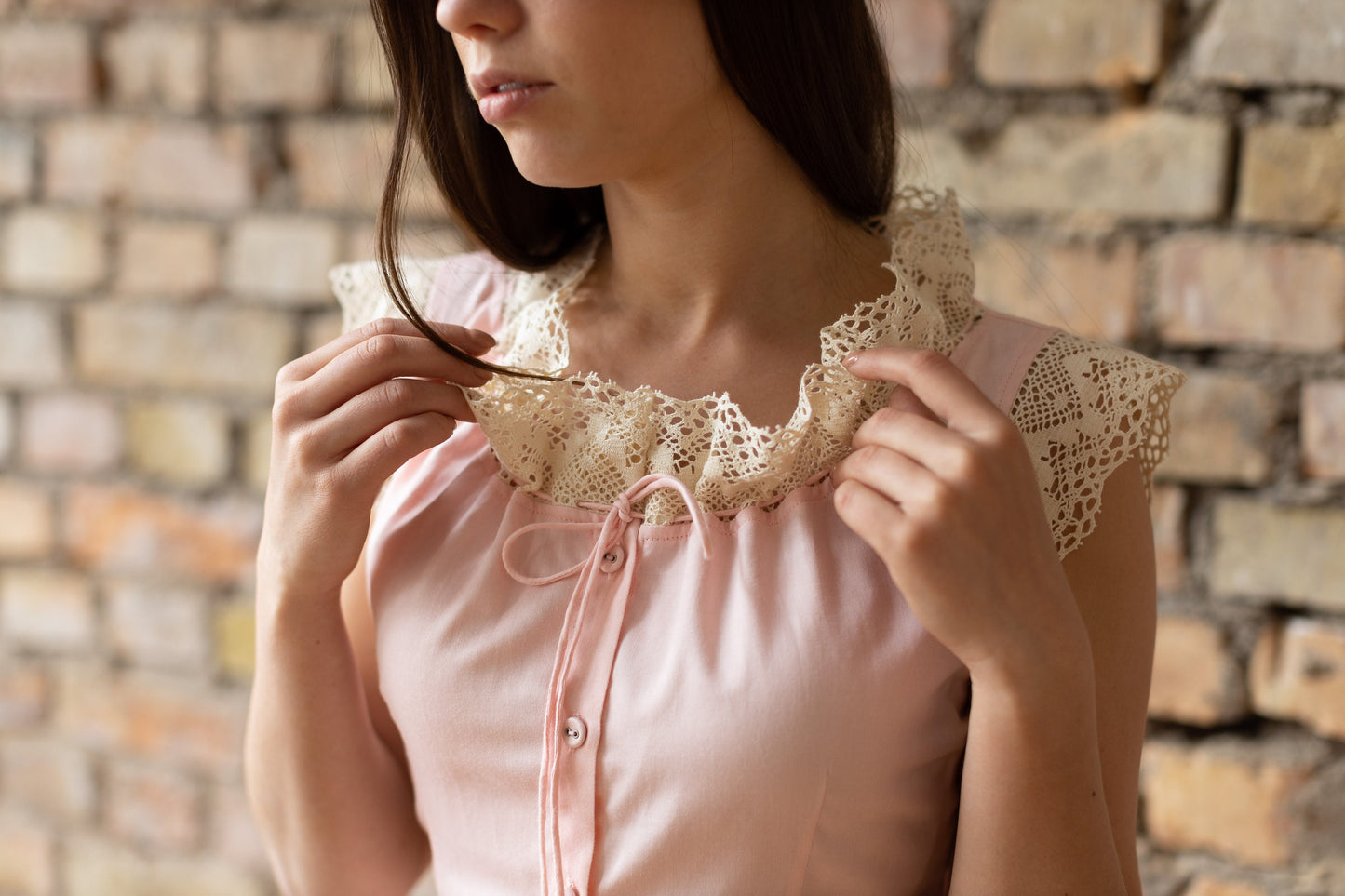 Baroness of the Dawn - Victorian Inspired Onesie in Pink Cotton