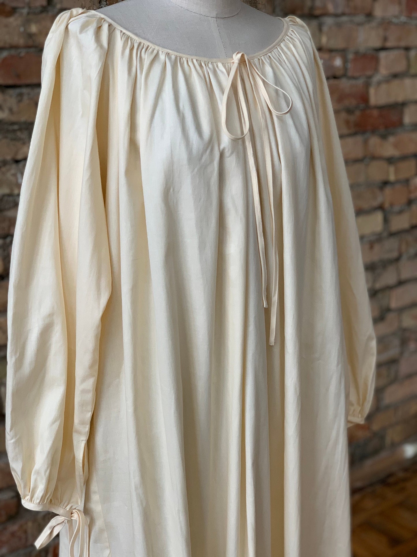 Milda Gown in Ecru Cotton