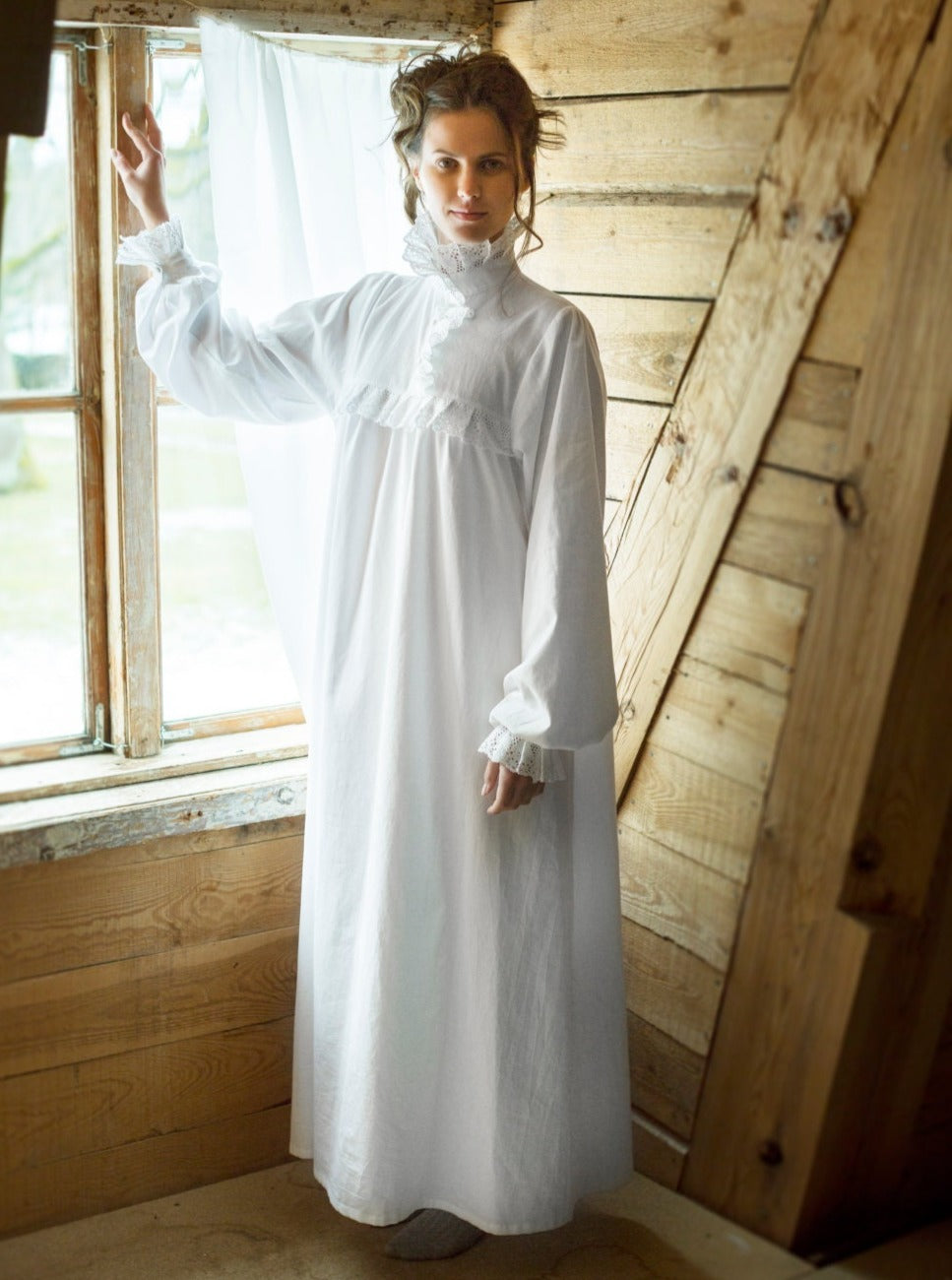 Victorian Winter Nightgown in Blue