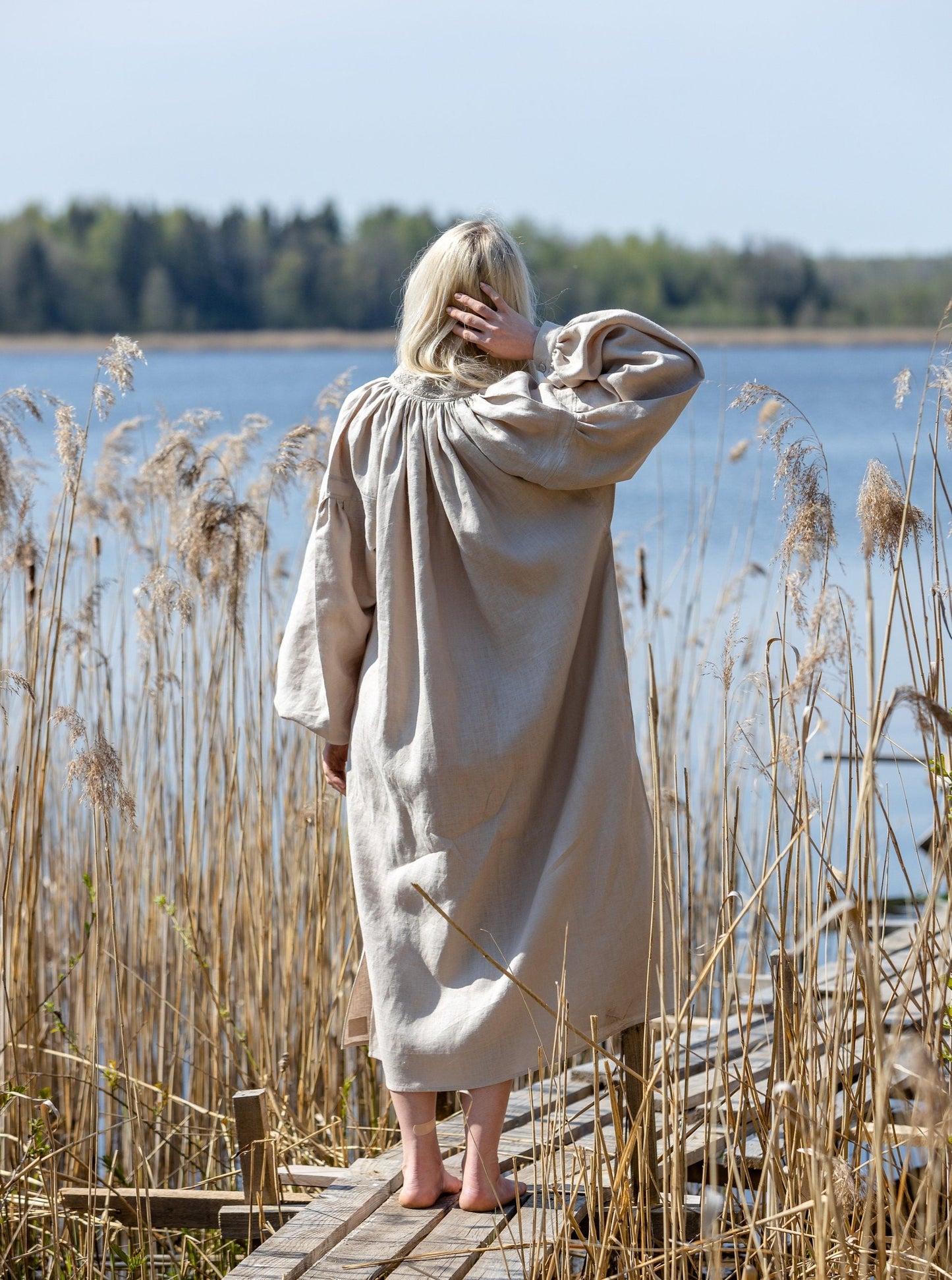 Vecpiebalga Gown in Natural Linen