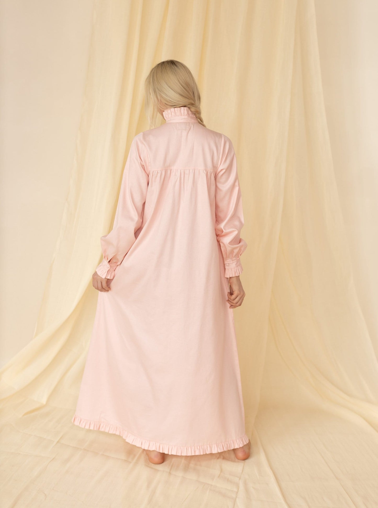 Victorian Winter Nightgown in all Pink