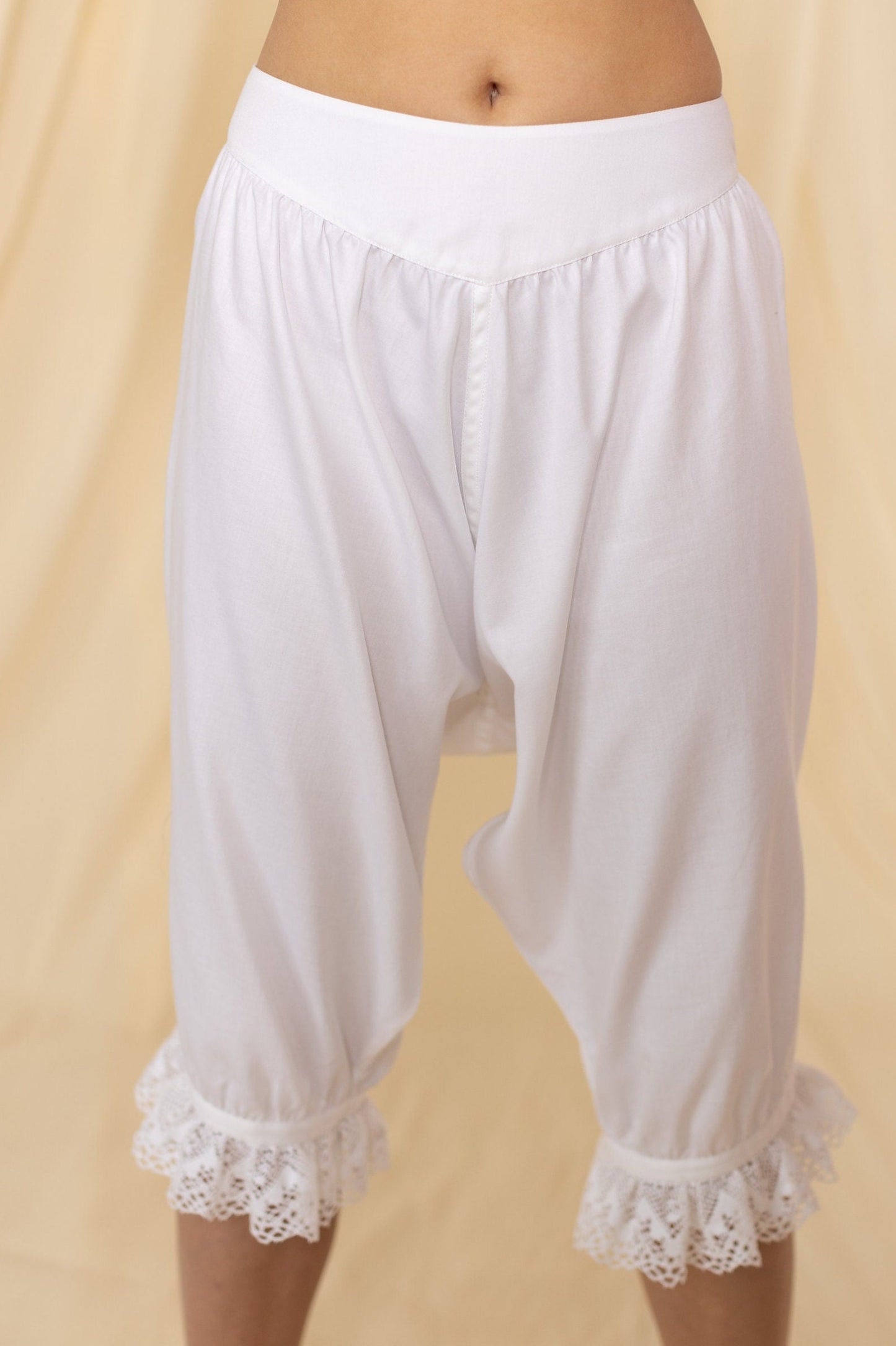 Maria – Duchess of Bedford - Victorian Inspired Bloomers in White Cotton
