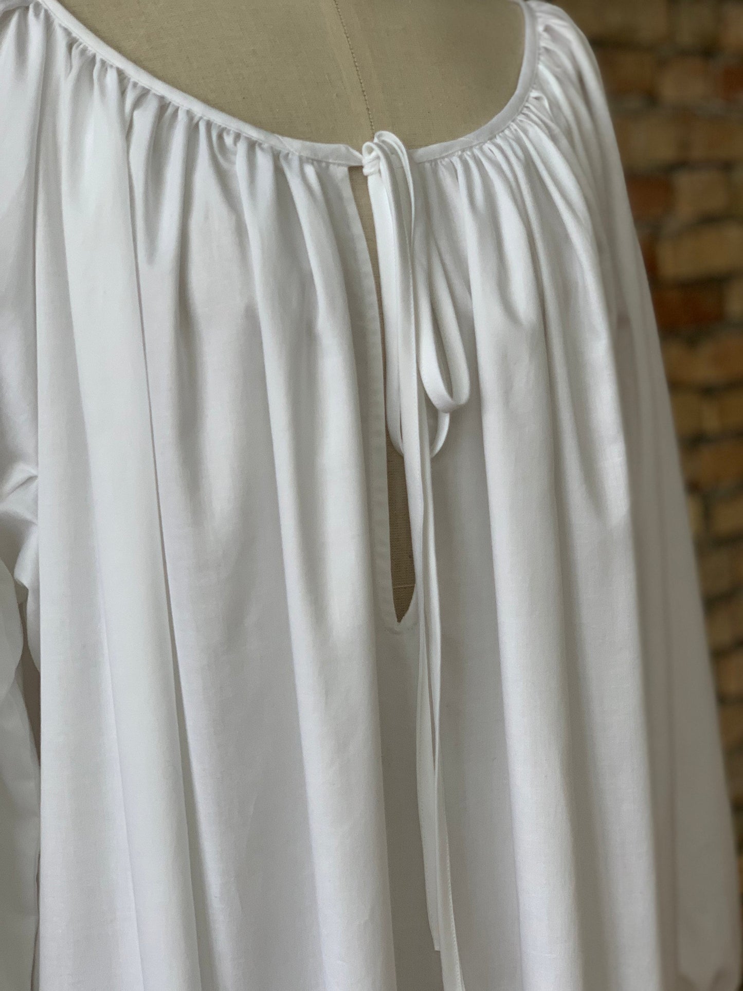 Milda Gown in White Cotton